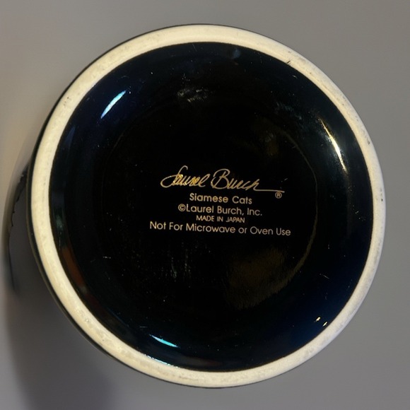 VTG 80S Laurel Burch Siamese Cats Tea Caddy Utensil Holder Japan Cat Art Kitchen - Picture 11 of 11